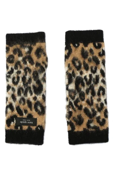 Kate Spade New York Downtown Leopard Arm Warmers In Brown