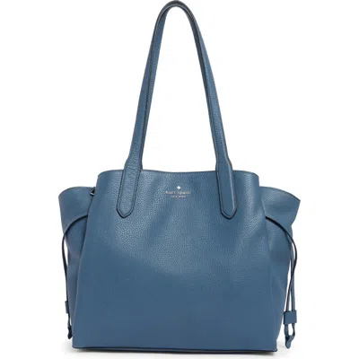 Kate Spade New York Dumpling Medium Pebbled Leather Tote In Blue