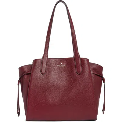 Kate Spade New York Dumpling Medium Pebbled Leather Tote In Burgundy