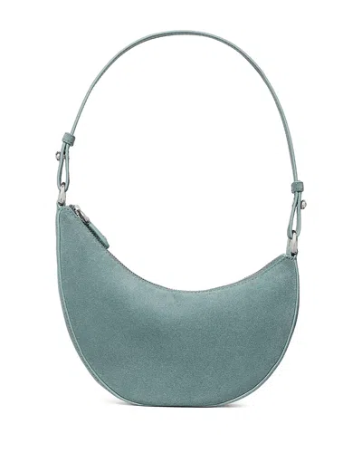 Kate Spade New York Duo Mini Banana Suede Shoulder Bag In Green