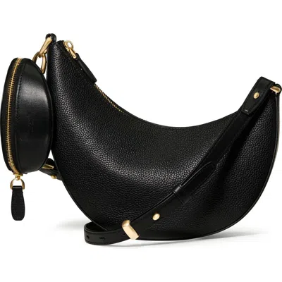 Kate Spade New York Duo Pebble Leather Crossbody Bag In Black
