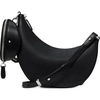 Kate Spade New York Large Duo Pebbled Leather Crossbody Bag In Black