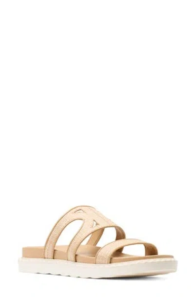 Kate Spade New York Duo Raffia Sport Slide Sandal In Brown