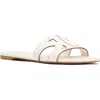 Kate Spade New York Duo Smooth Leather Slide Sandal In Cream
