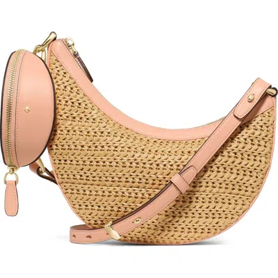 Kate Spade New York Duo Straw Leather Crossbody Bag In Multi