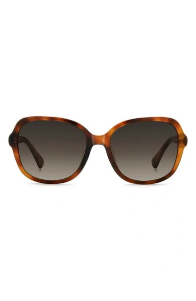 Kate Spade New York Eliza 57mm Gradient Round Sunglasses In Brown