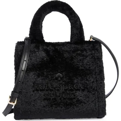 Kate Spade New York Ellie Faux Fur Small Tote Bag In Black