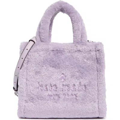 Kate Spade New York Ellie Faux Fur Small Tote Bag In Purple