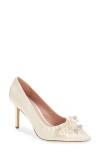 Kate Spade New York Elodie Faux Pearl Pump In White