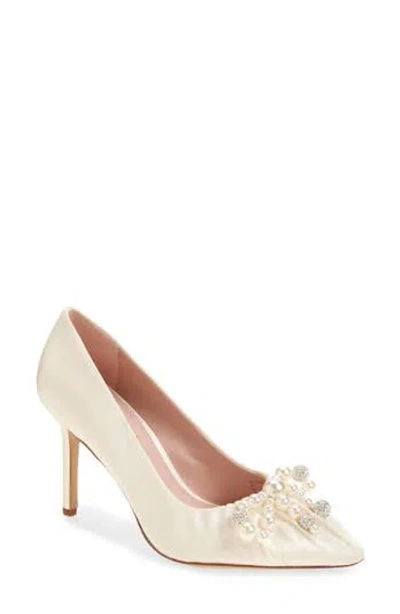 Kate Spade New York Elodie Faux Pearl Pump In White