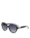 Kate Spade New York Emalie 56mm Gradient Oval Sunglasses In Black/gray