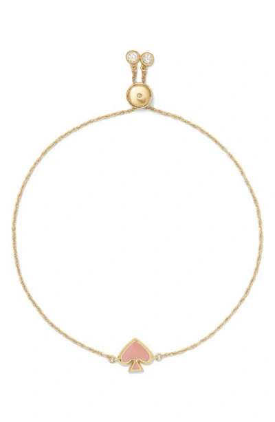 Kate Spade New York Enamel Spade Charm Slider Bracelet In Pattern