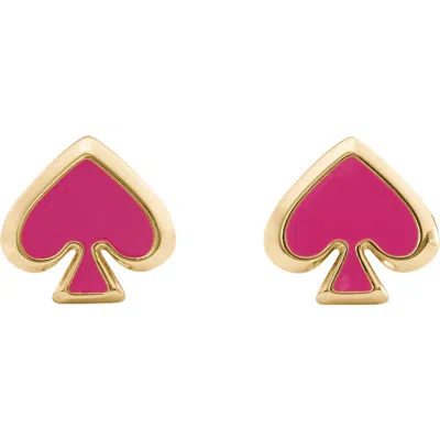 Kate Spade New York Enamel Spade Stud Earrings In Candied Plum