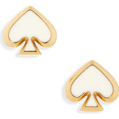 Kate Spade New York Enamel Spade Stud Earrings In Gold