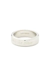 Kate Spade Engraved Idiom Script Band Ring In Silver