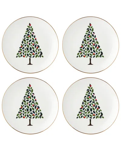 Kate Spade New York Evergreen 4pc Accent Plates In Multi
