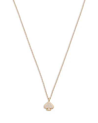 Kate Spade New York Everyday Spade Pave Mini Pendant Necklace, 17-20 In Gold