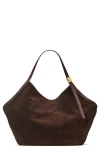 Kate Spade New York Extra Large Deco Suede Tulip Tote In Brown
