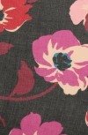 Kate Spade New York Fall Poppies Silk Ruana In Black