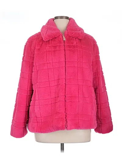Pre-owned Kate Spade New York Faux Fur Jacket In Pink