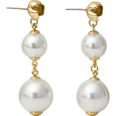 Kate Spade New York Faux Pearl Drop Earrings In Gold