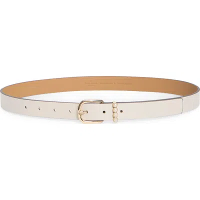 Kate Spade New York Faux Pearl Keeper Belt In White