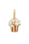 Kate Spade New York Faux Pearl Popcorn Charm In Gold