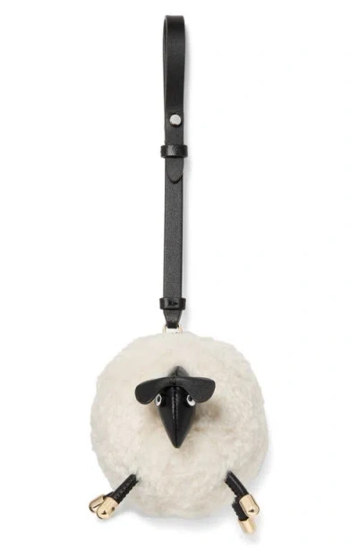 Kate Spade New York Faux Shearling Sheep Bag Charm In White