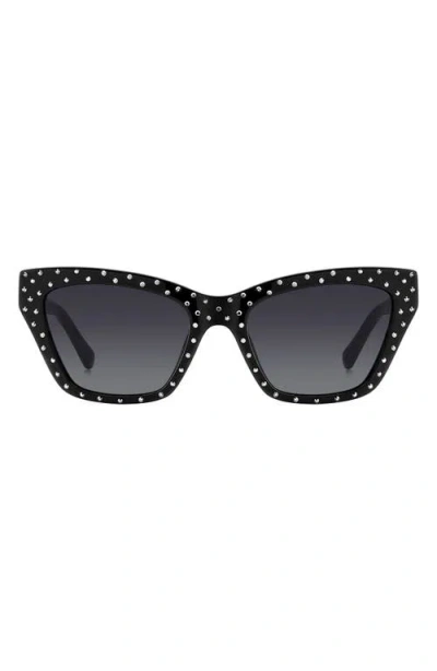 Kate Spade New York Fay 54mm Gradient Cat Eye Sunglasses In Black
