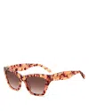 Kate Spade Fay Acetate Cat-eye Sunglasses In Pink Havana/brown Gradient