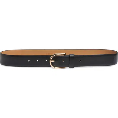 Kate Spade New York Feather Edge Buckle Belt In Black