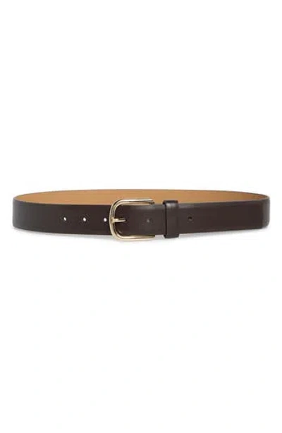 Kate Spade New York Feather Edge Faux Leather Belt In Brown