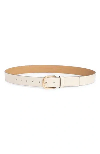 Kate Spade New York Feather Edge Leather Belt In White