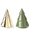 Kate Spade Figural Evergreen Tree Salt Pepper Set In Green
