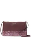 Kate Spade New York Flash Glitter Crossbody In Burgundy