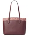 Kate Spade New York Flash Glitter Tote In Burgundy