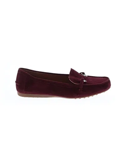 Pre-owned Kate Spade New York Flats In Burgundy