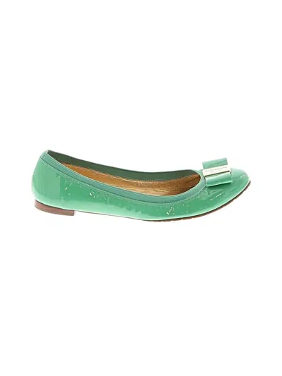 Pre-owned Kate Spade New York Flats In Green