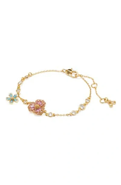 Kate Spade New York Fleurette Cubic Zirconia Station Bracelet In Multi