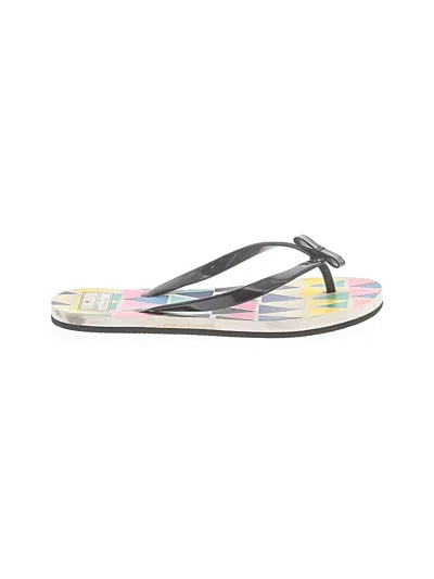 Pre-owned Kate Spade New York Flip Flops In Gray