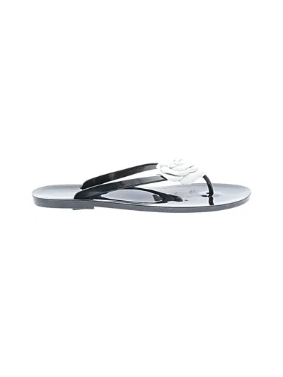 Pre-owned Kate Spade New York Flip Flops In Silver