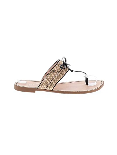 Pre-owned Kate Spade New York Flip Flops In Tan