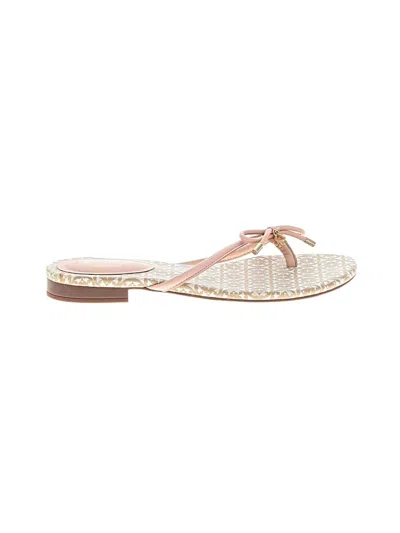 Pre-owned Kate Spade New York Flip Flops In Tan