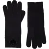 Kate Spade New York Flocked Spade Gloves In Black