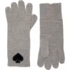 Kate Spade New York Flocked Spade Gloves In Heather Grey
