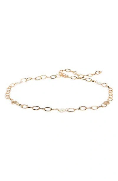 Kate Spade New York Floral Charm Chain Belt In Gold