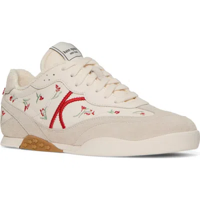Kate Spade New York Floral Embroidered Sneaker In Neutral