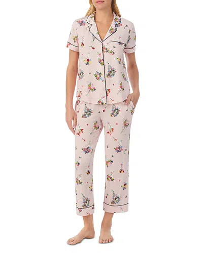 Kate Spade New York Floral Short Sleeve Pajama Set In Pink