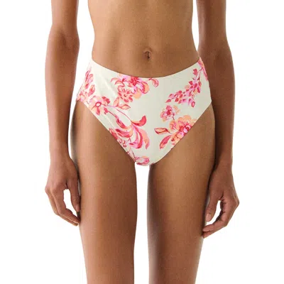 Kate Spade New York Floral Toile High Leg Bottom In Orange