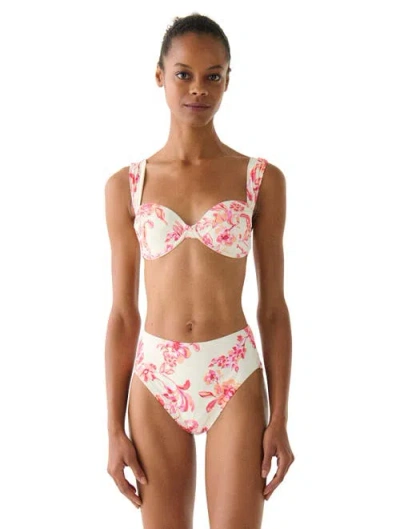 Kate Spade New York Floral Toile Underwire Bra Top In White